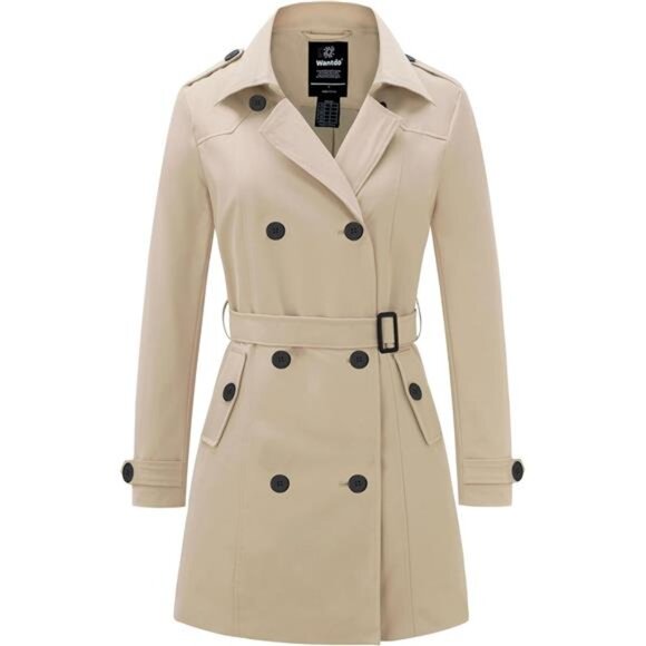 Women's Trench Coat Classic with Belt Beige